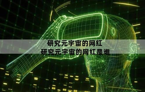 研究元宇宙的网红 研究元宇宙的网红是谁